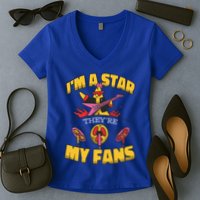 I'm A Star They're My Fans TV Show Spoof Women's V-Neck T-Shirt