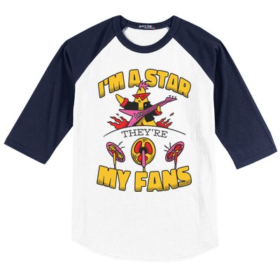 I'm A Star They're My Fans TV Show Spoof Baseball Sleeve Shirt