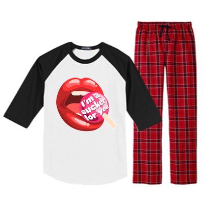 I'm A Sucker For You Funny Raglan Sleeve Pajama Set