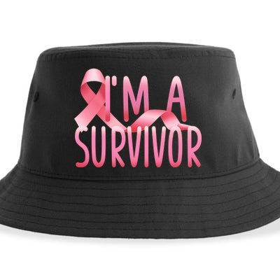 I'm a Survivor Breast Cancer Awareness Sustainable Bucket Hat