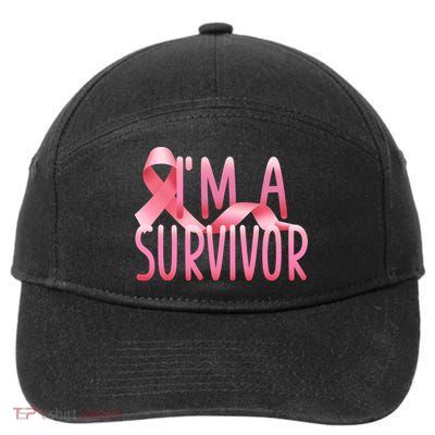 I'm A Survivor Breast Cancer Awareness 7-Panel Snapback Hat