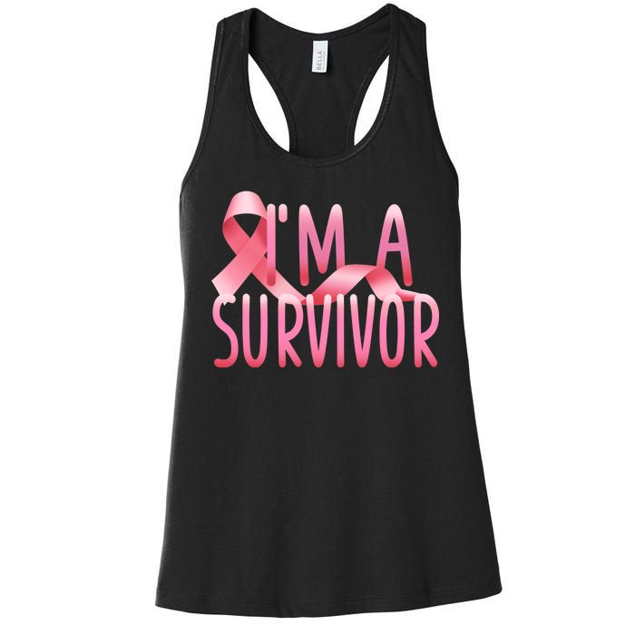 I'm A Survivor Breast Cancer Awareness Women's Racerback Tank