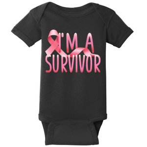 I'm a Survivor Breast Cancer Awareness Baby Bodysuit