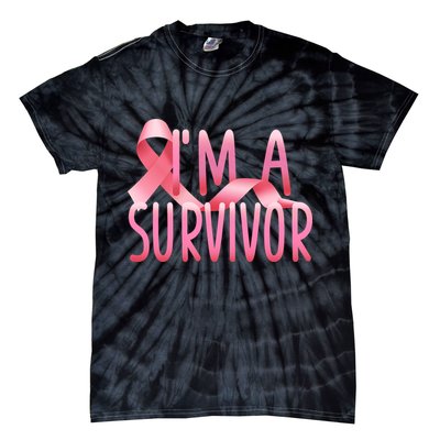 I'm A Survivor Breast Cancer Awareness Tie-Dye T-Shirt