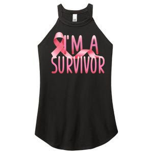 I'm a Survivor Breast Cancer Awareness Women’s Perfect Tri Rocker Tank