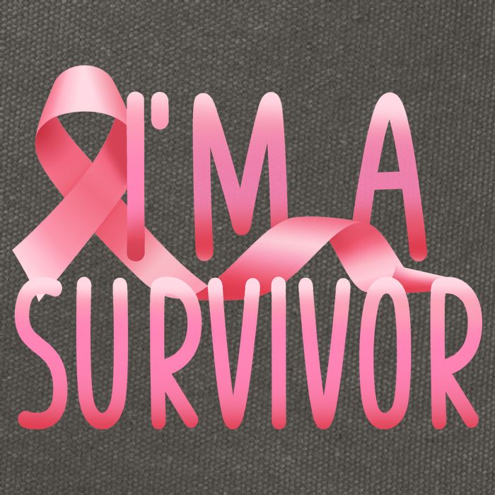 I'm a Survivor Breast Cancer Awareness Cotton Canvas Backpack