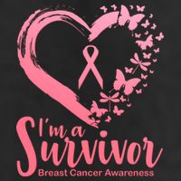 I'm a Survivor Breast Cancer Awareness Butterfly Cool Comfort Performance Bucket Hat