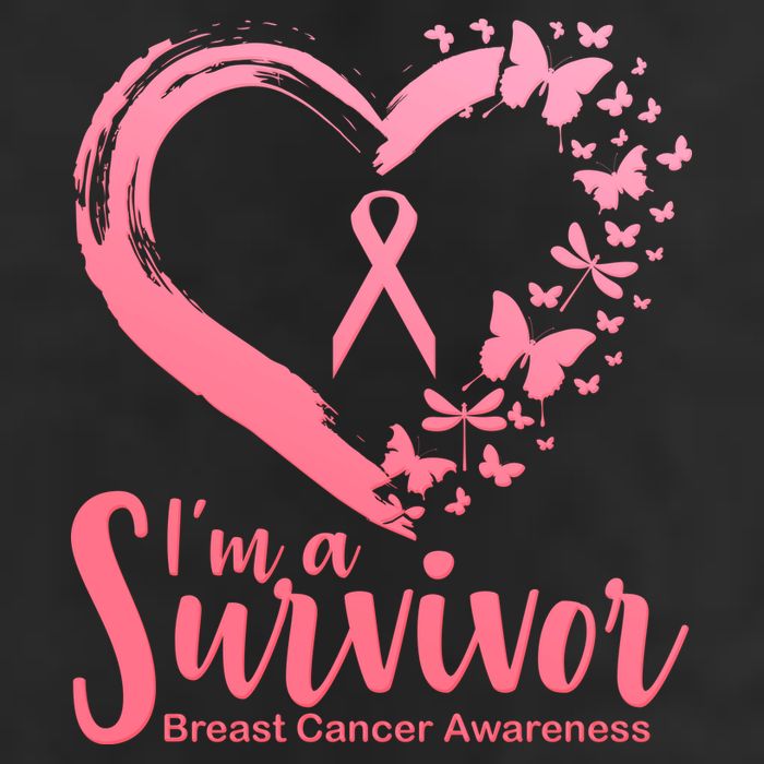 I'm a Survivor Breast Cancer Awareness Butterfly Cool Comfort Performance Bucket Hat
