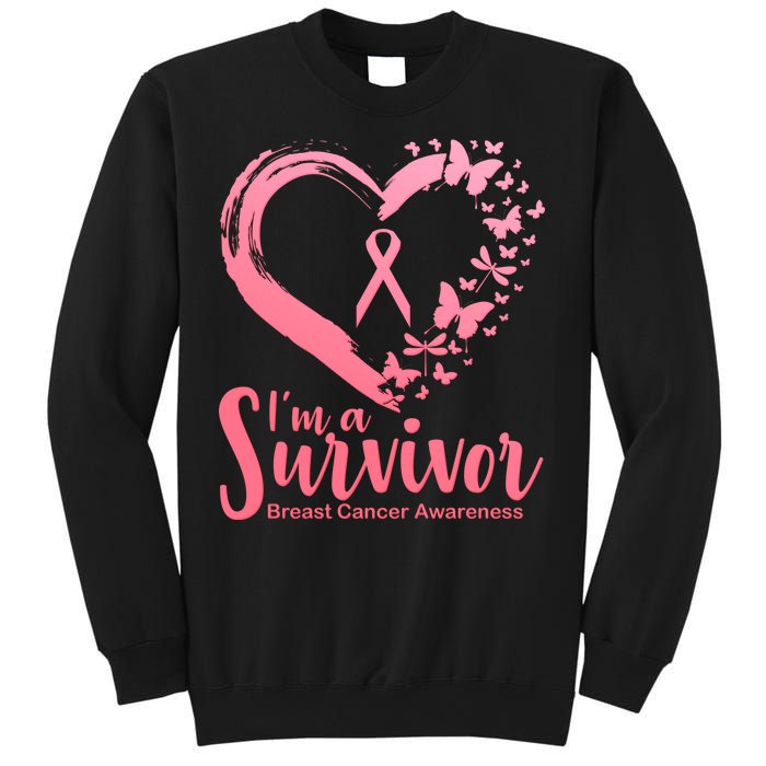 I'm a Survivor Breast Cancer Awareness Butterfly Sweatshirt