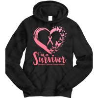 I'm a Survivor Breast Cancer Awareness Butterfly Tie Dye Hoodie