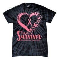 I'm a Survivor Breast Cancer Awareness Butterfly Tie-Dye T-Shirt