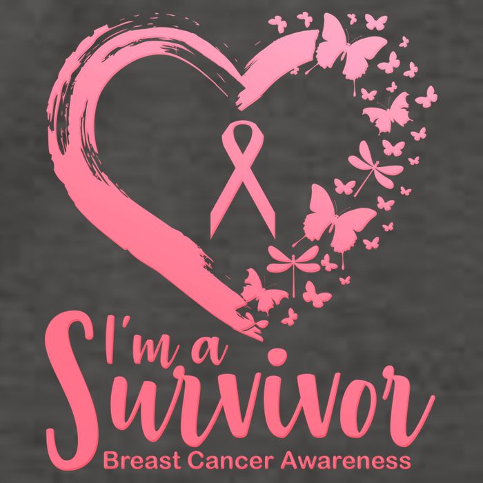 I'm a Survivor Breast Cancer Awareness Butterfly Vector Backpack