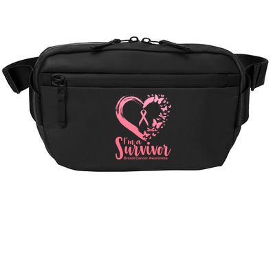 I'm a Survivor Breast Cancer Awareness Butterfly Crossbody Pack