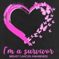 I'm a Survivor Breast Cancer Awareness Butterfly Heart Beanie