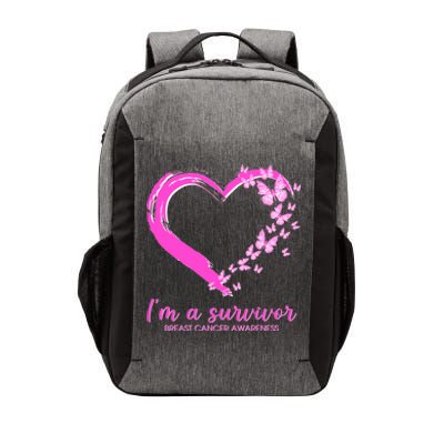 I'm a Survivor Breast Cancer Awareness Butterfly Heart Vector Backpack