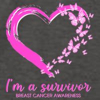 I'm a Survivor Breast Cancer Awareness Butterfly Heart Vector Backpack