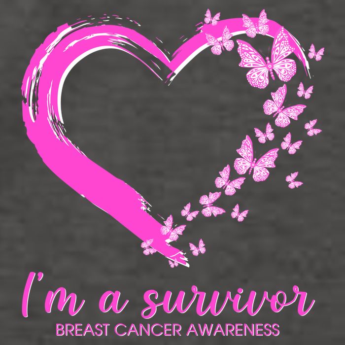 I'm a Survivor Breast Cancer Awareness Butterfly Heart Vector Backpack