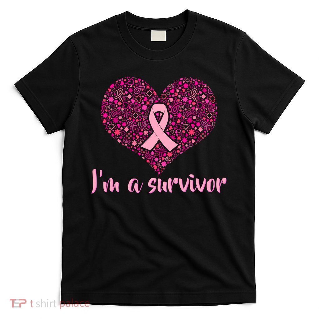 I'm A survivor Breast Cancer Awareness Heart T-Shirt