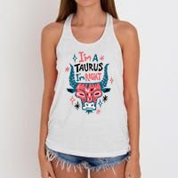 I'm A Taurus I'm Right Zodiac Birthday Women's Knotted Racerback Tank