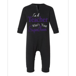 I'm A Teacher What's Your SuperPower Infant Fleece One Piece