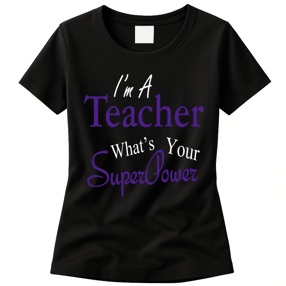 I'm A Teacher What's Your SuperPower Womens T-Shirt