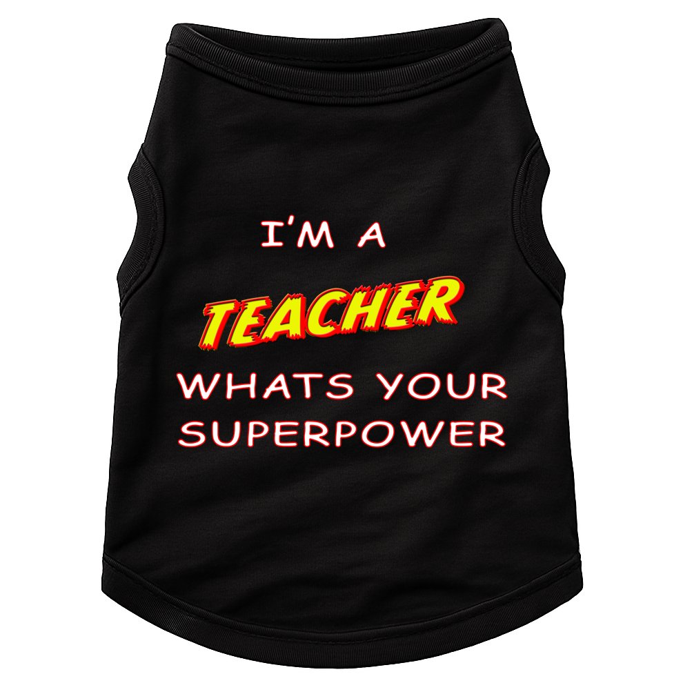 I'm A Teacher What's Your Superpower Comic Colors Doggie Tank