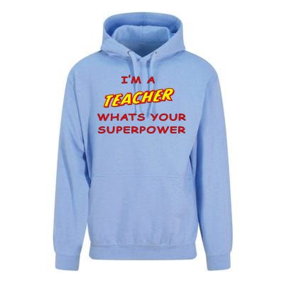 I'm A Teacher What's Your Superpower Comic Colors Unisex Surf Hoodie