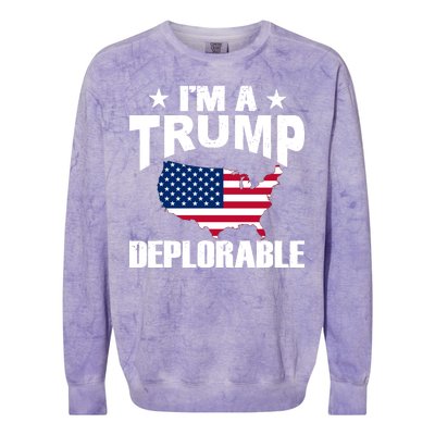 I'm A Trump Deplorable Colorblast Crewneck Sweatshirt