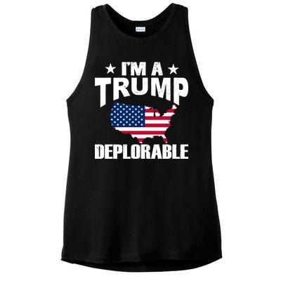 I'm A Trump Deplorable Ladies PosiCharge Tri-Blend Wicking Tank