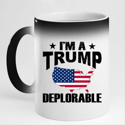 I'm A Trump Deplorable 11oz Black Color Changing Mug