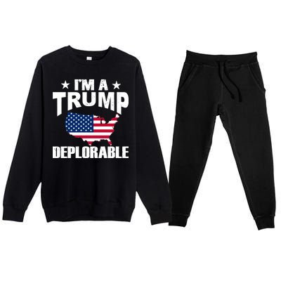 I'm A Trump Deplorable Premium Crewneck Sweatsuit Set