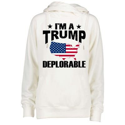 I'm A Trump Deplorable Womens Funnel Neck Pullover Hood