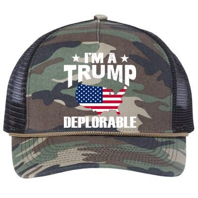 I'm A Trump Deplorable Retro Rope Trucker Hat Cap