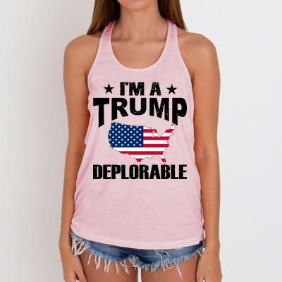 I'm A Trump Deplorable Women's Knotted Racerback Tank