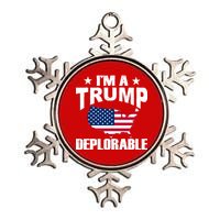 I'm A Trump Deplorable Metallic Star Ornament