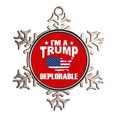 I'm A Trump Deplorable Metallic Star Ornament