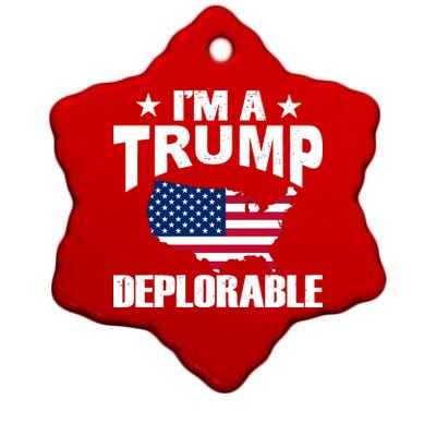 I'm A Trump Deplorable Ceramic Star Ornament