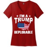 I'm A Trump Deplorable Women's V-Neck T-Shirt