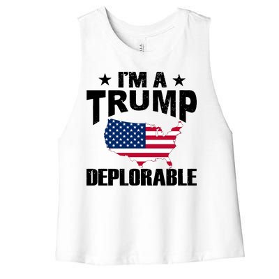 I'm A Trump Deplorable Women's Racerback Cropped Tank