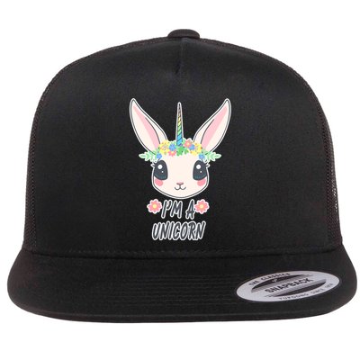 I'm A Unicorn Easter Bunny Funny Cute Flatbill Hat