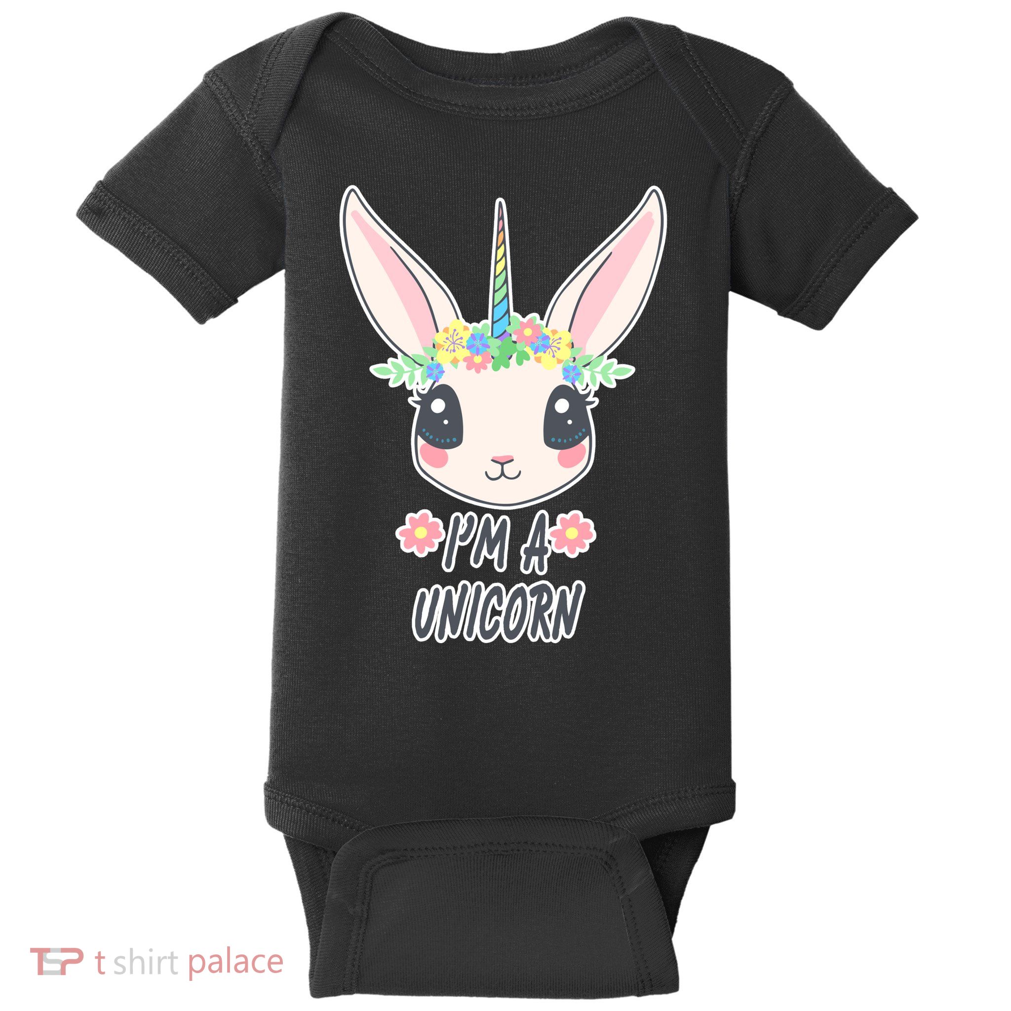 I'm A Unicorn Easter Bunny Funny Cute Baby Bodysuit