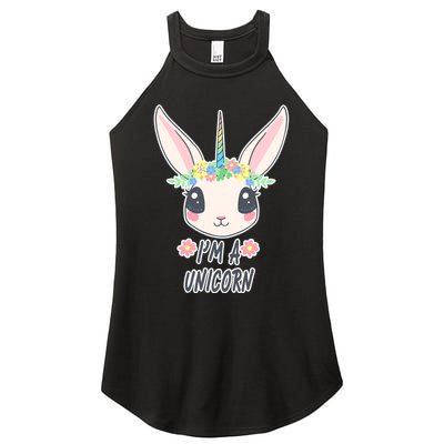 I'm A Unicorn Easter Bunny Funny Cute Women's Perfect Tri Rocker Tank