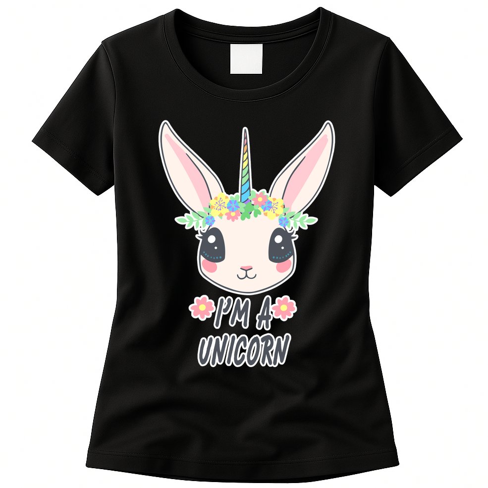 I'm A Unicorn Easter Bunny Funny Cute Womens T-Shirt