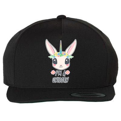 I'm A Unicorn Easter Bunny Funny Cute Wool Snapback Cap