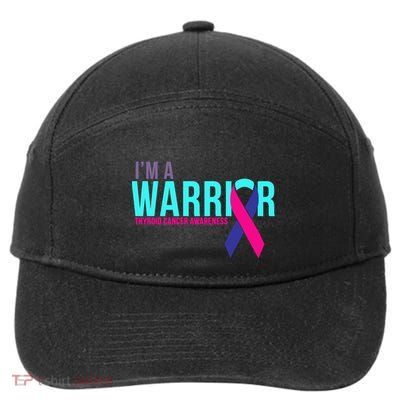 I'm a Warrior Thyroid Cancer Awareness 7-Panel Snapback Hat
