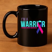 I'm a Warrior Thyroid Cancer Awareness 11oz C Handle Ceramic Mug