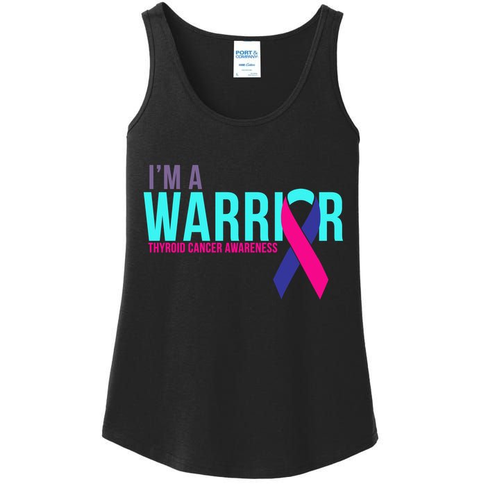 I'm a Warrior Thyroid Cancer Awareness Ladies Essential Tank