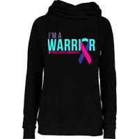 I'm a Warrior Thyroid Cancer Awareness Womens Funnel Neck Pullover Hood