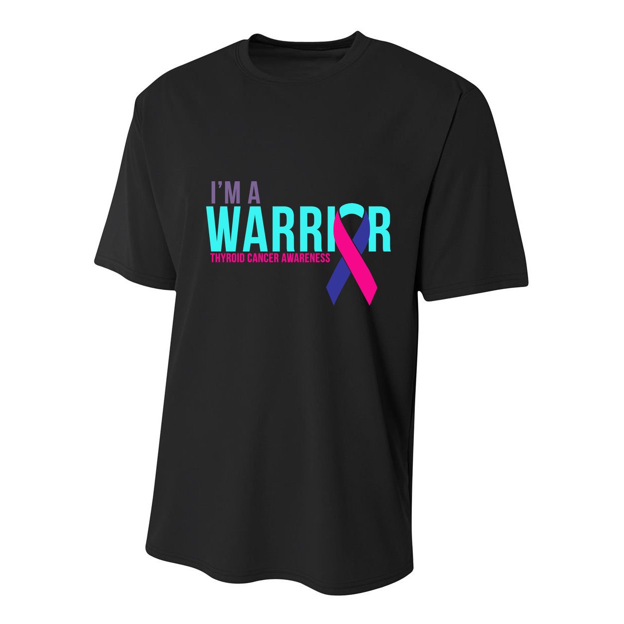 I'm a Warrior Thyroid Cancer Awareness Youth Performance Sprint T-Shirt