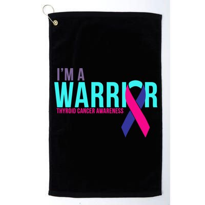 I'm a Warrior Thyroid Cancer Awareness Platinum Collection Golf Towel